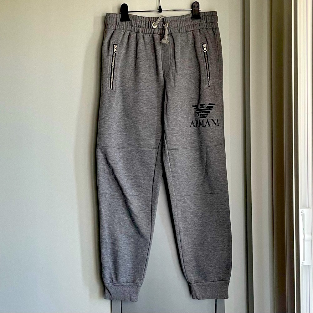 GIORGIO ARMANI Gray Jogger Pants